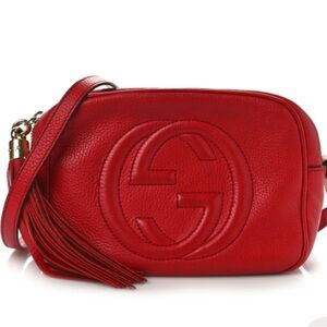 Gucci Red Leather Crossbody Bag